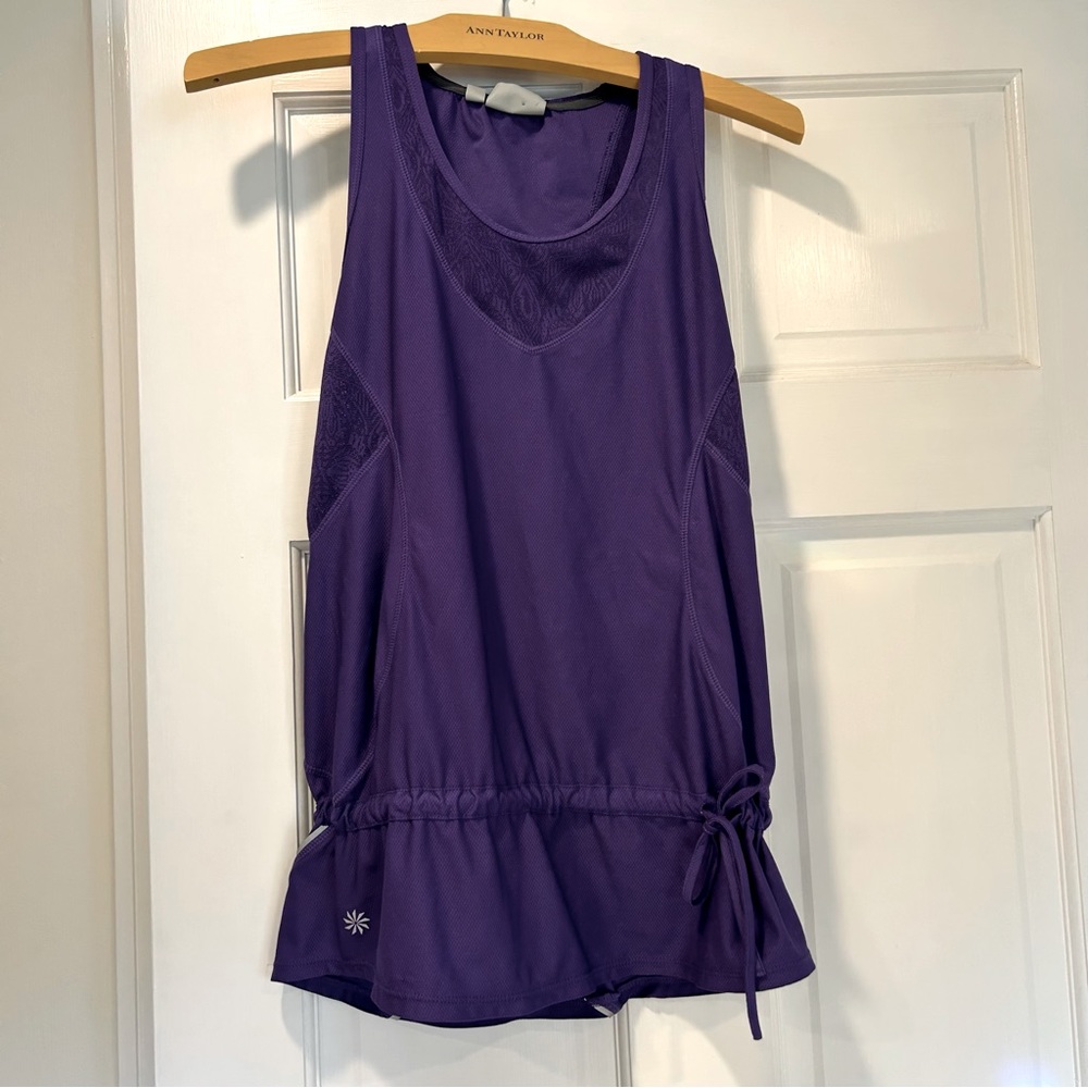 Athleta Purple Tank Drawstring Tie Waist Tunic XS